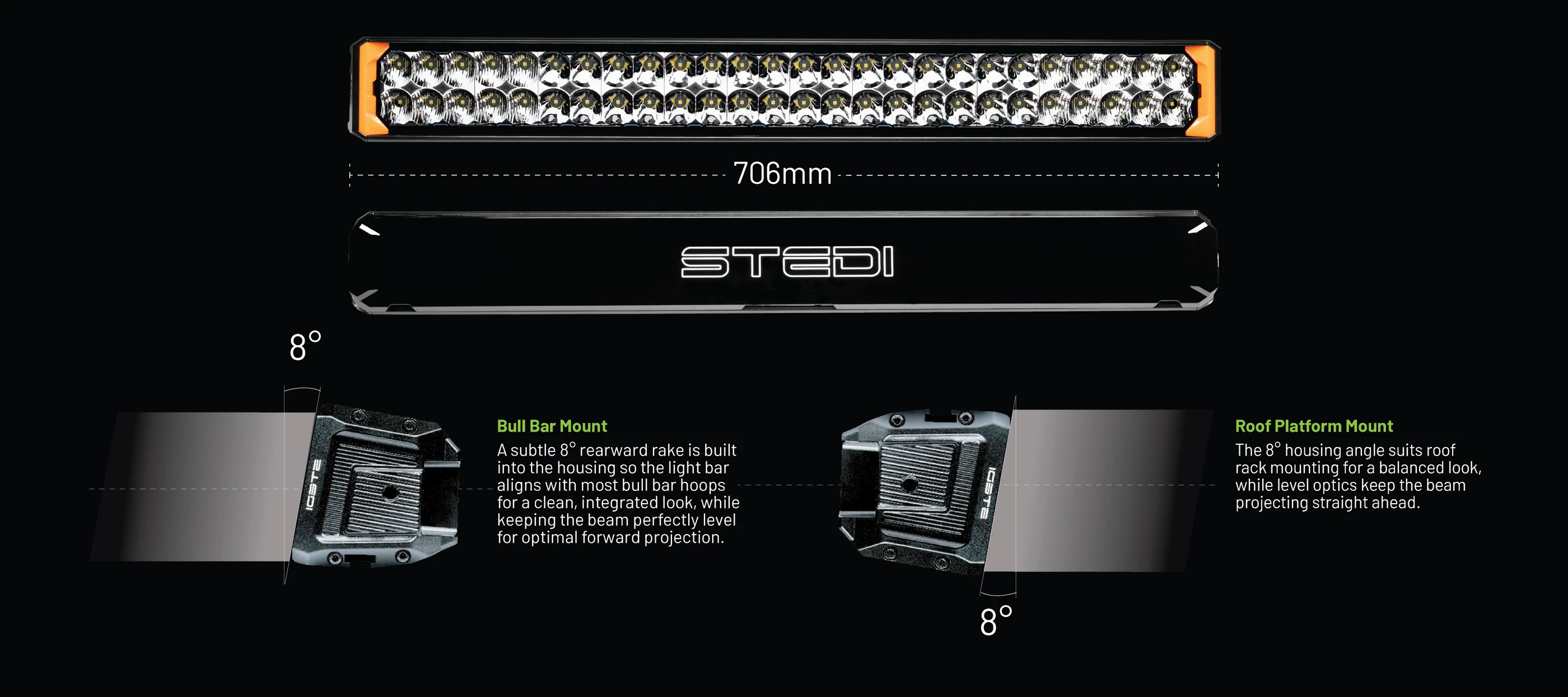 STEDI Sport Plus Double Row 28 inch 52 LED Light Bar